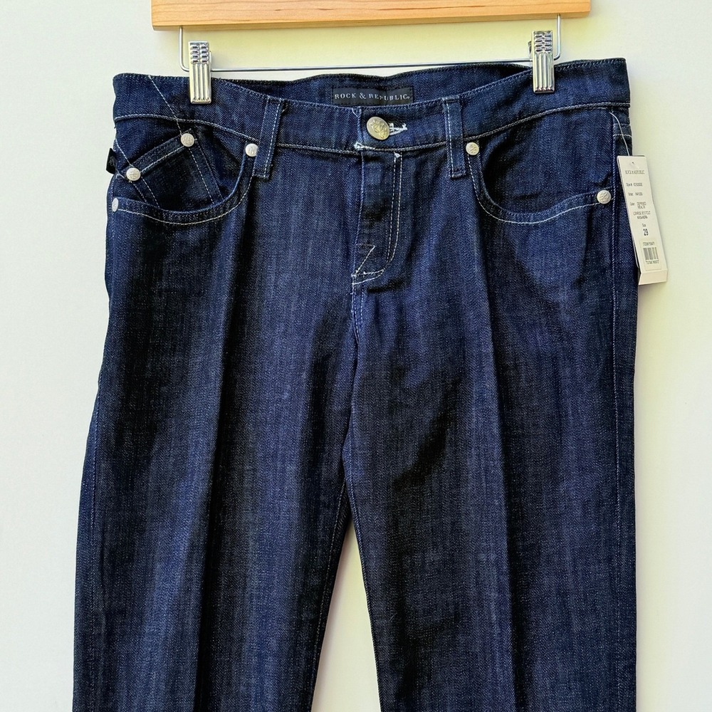 NEW Rock & Republic Womens 29 Kasandra Jeans Bootcut Y2K Indie Low Rise Sleaze - Picture 3 of 10